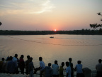 Západ slunce nad řekou Chambal